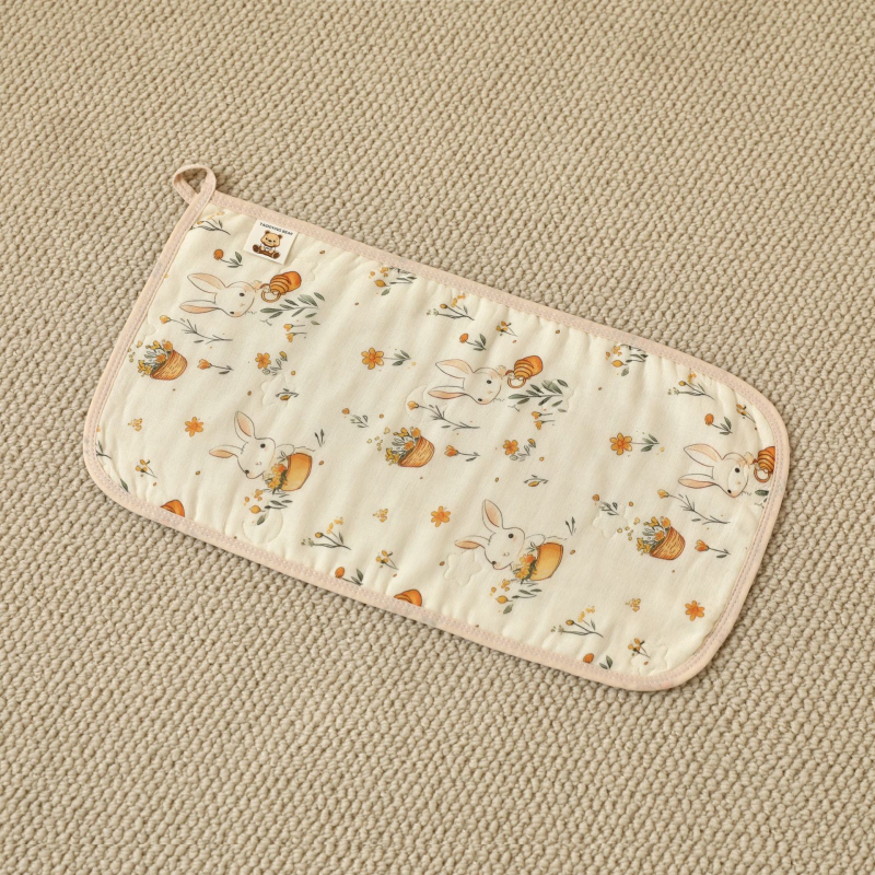 Baba arctörölköző tiszta pamut géz anyagból – négyzet alakú, újszülötteknek, uniszex, állatmintával