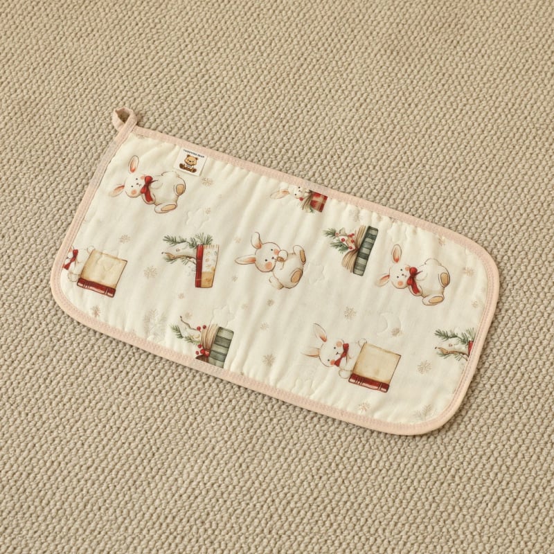 Baba arctörölköző tiszta pamut géz anyagból – négyzet alakú, újszülötteknek, uniszex, állatmintával