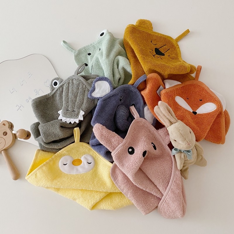 Dječji ručnik za kupanje i lice, 100% pamuk, 300–400 g, pređa 21, izvezeni i obrubljeni