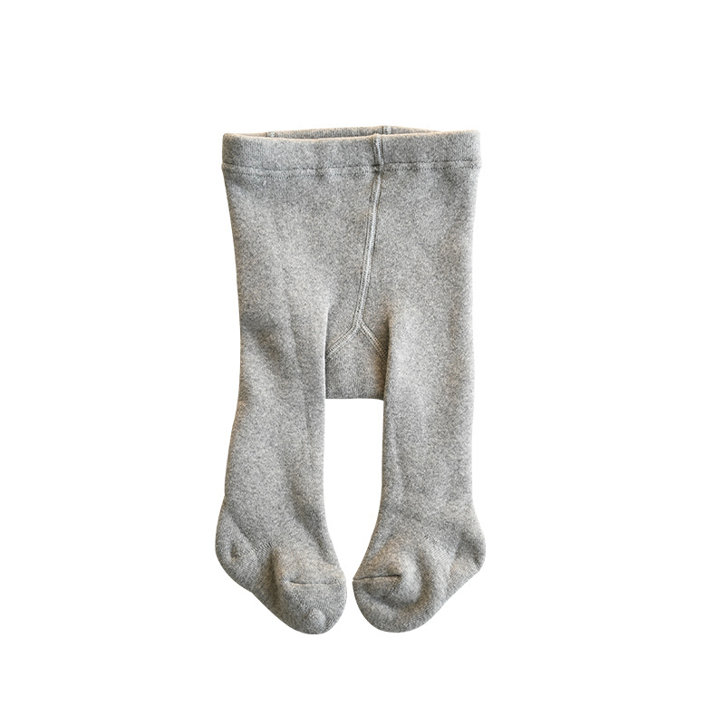 Uniszex gyerekeknek készült vastag zokni, egyszínű, 89% pamut, őszi–téli szezonra, sík kötés 12–14 tű