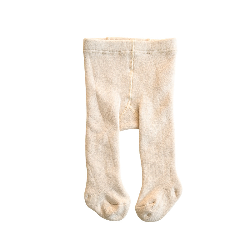 Uniszex gyerekeknek készült vastag zokni, egyszínű, 89% pamut, őszi–téli szezonra, sík kötés 12–14 tű