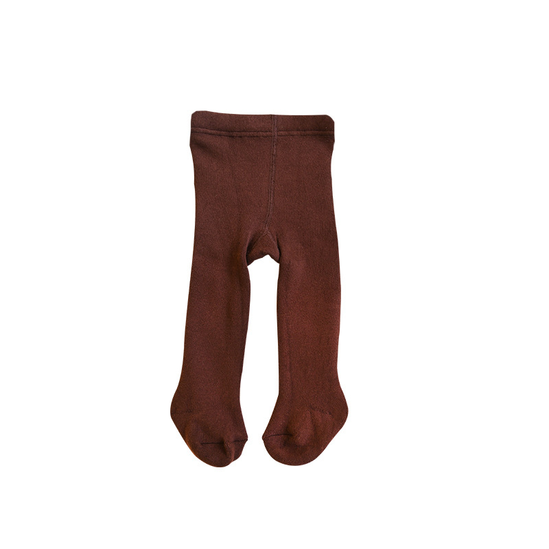 Uniszex gyerekeknek készült vastag zokni, egyszínű, 89% pamut, őszi–téli szezonra, sík kötés 12–14 tű