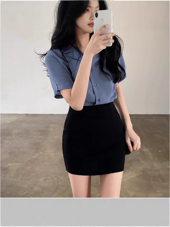 Visoko podignuta bodycon suknja, pamuk-elastan smjesa, elastična, uredski stil, ljeto 2025