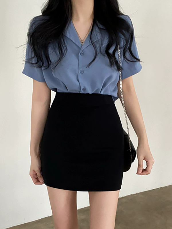 Visoko podignuta bodycon suknja, pamuk-elastan smjesa, elastična, uredski stil, ljeto 2025
