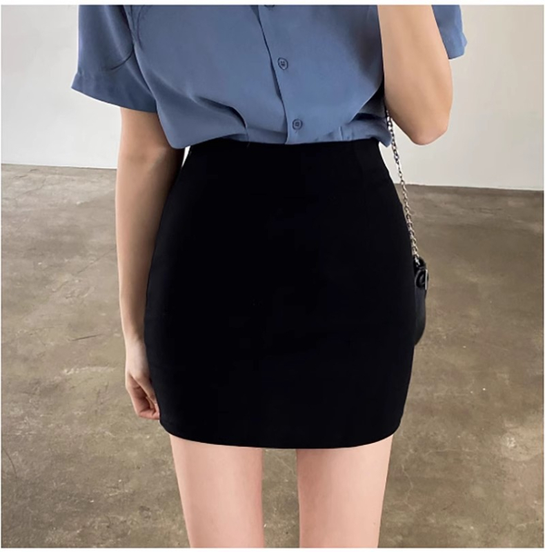 Visoko podignuta bodycon suknja, pamuk-elastan smjesa, elastična, uredski stil, ljeto 2025