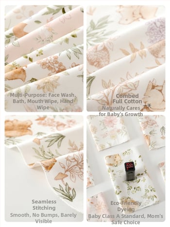 Újszülött négyzet alakú törölköző, 100% pamut, 0–1 éves korosztálynak, uniszex, 2025 tavasz