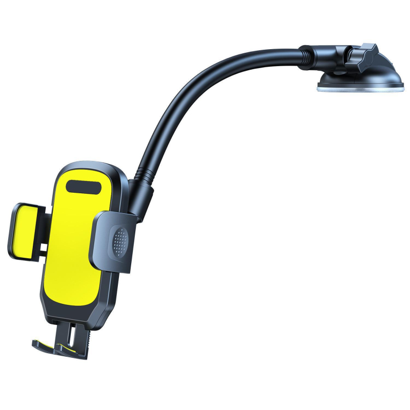 Държател за мобилен телефон за автомобил с вакуумна стойка и удължена рама, универсално съвместим за стъклено табло и приборен панел