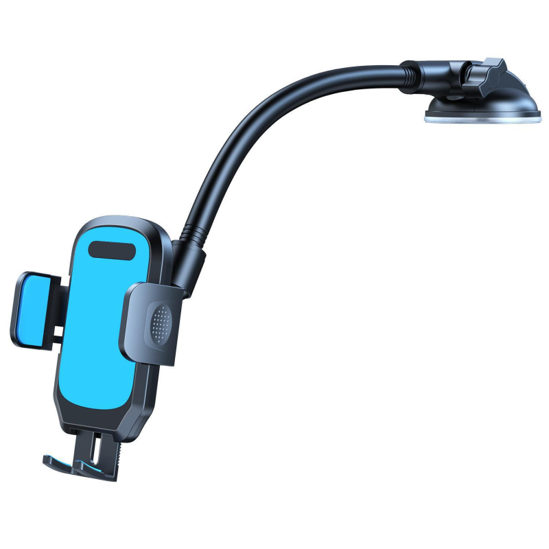 Държател за мобилен телефон за автомобил с вакуумна стойка и удължена рама, универсално съвместим за стъклено табло и приборен панел