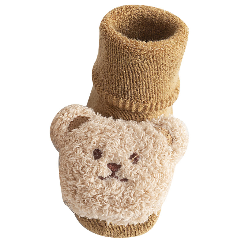 Újszülött babák pamut talp- és zoknijai, fleece-béléssel, vastagított, középmagas szárú, rajzolt mintával