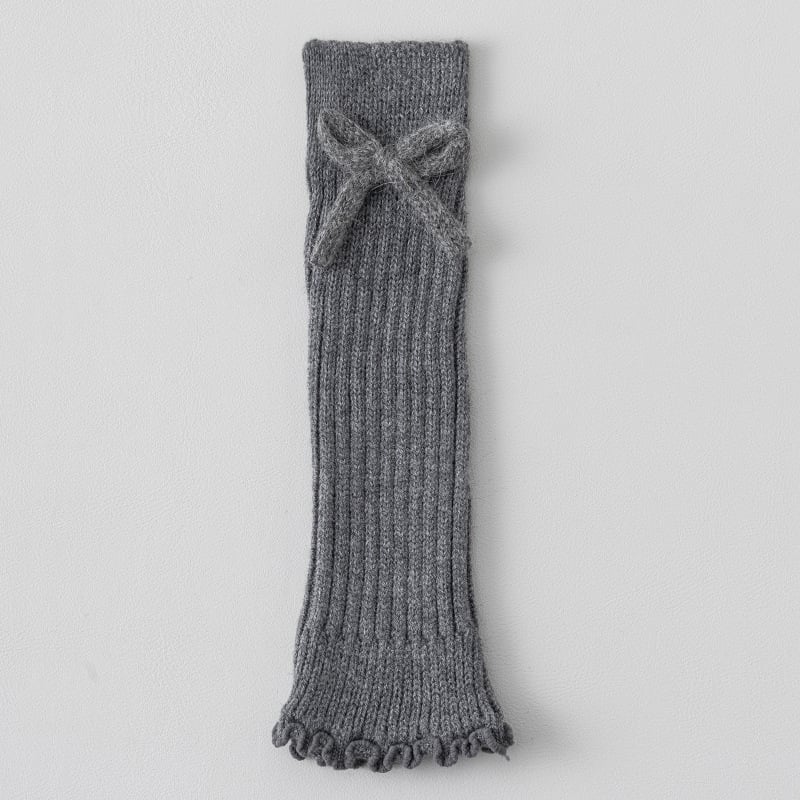 Dječje leg warmers za djevojčice, debeli i topli, jacquard pleteni, dugi tubularni kroj, jednobojni