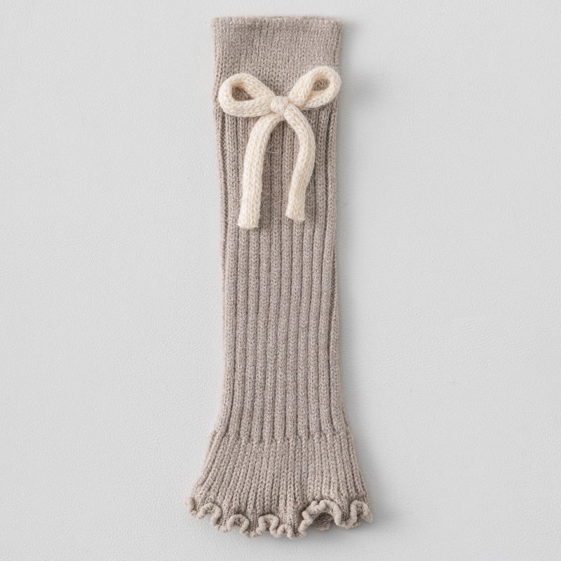 Dječje leg warmers za djevojčice, debeli i topli, jacquard pleteni, dugi tubularni kroj, jednobojni