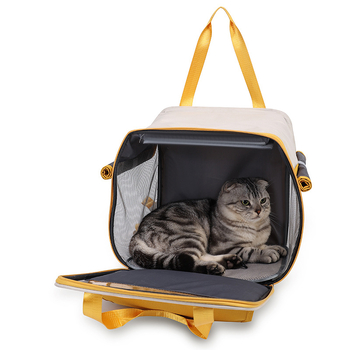 Чанта за домашни любимци от Oxford плат, голям капацитет 10, карикатурен принт, преносима с единична презрамка