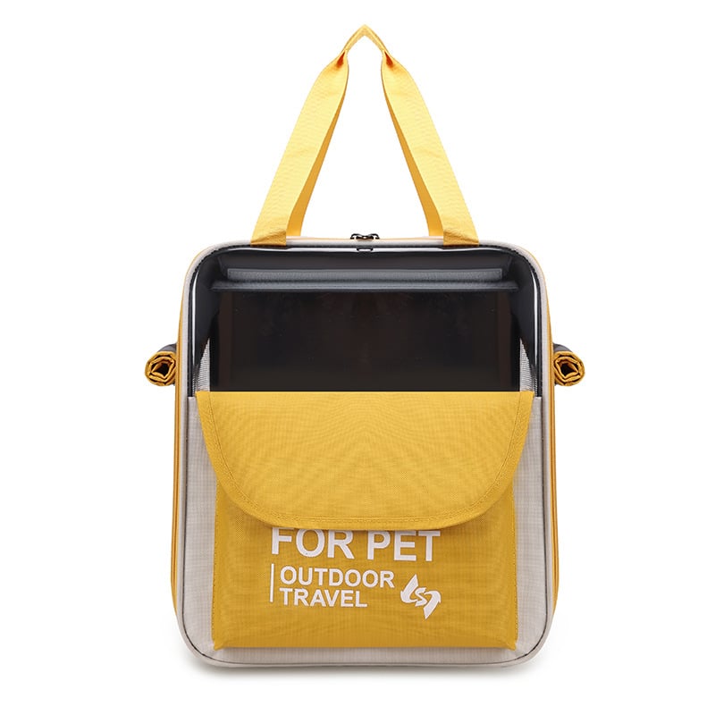 Чанта за домашни любимци от Oxford плат, голям капацитет 10, карикатурен принт, преносима с единична презрамка