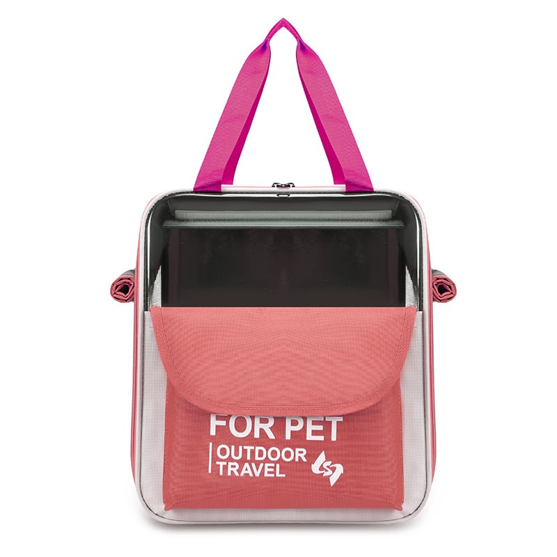 Чанта за домашни любимци от Oxford плат, голям капацитет 10, карикатурен принт, преносима с единична презрамка