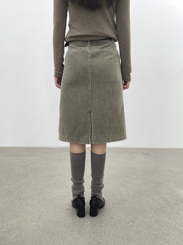 Love and Nancy Thirteen Lines 2025 zima Corduroy ravna midi suknja za žene jednobojna vintage distressed