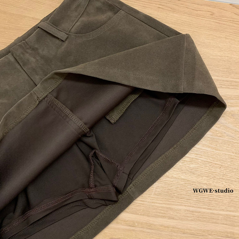 WGWE7221 Suknja s visokim strukom, A-linija, Corduroy, mikroelastični materijal – ljetno izdanje 2025