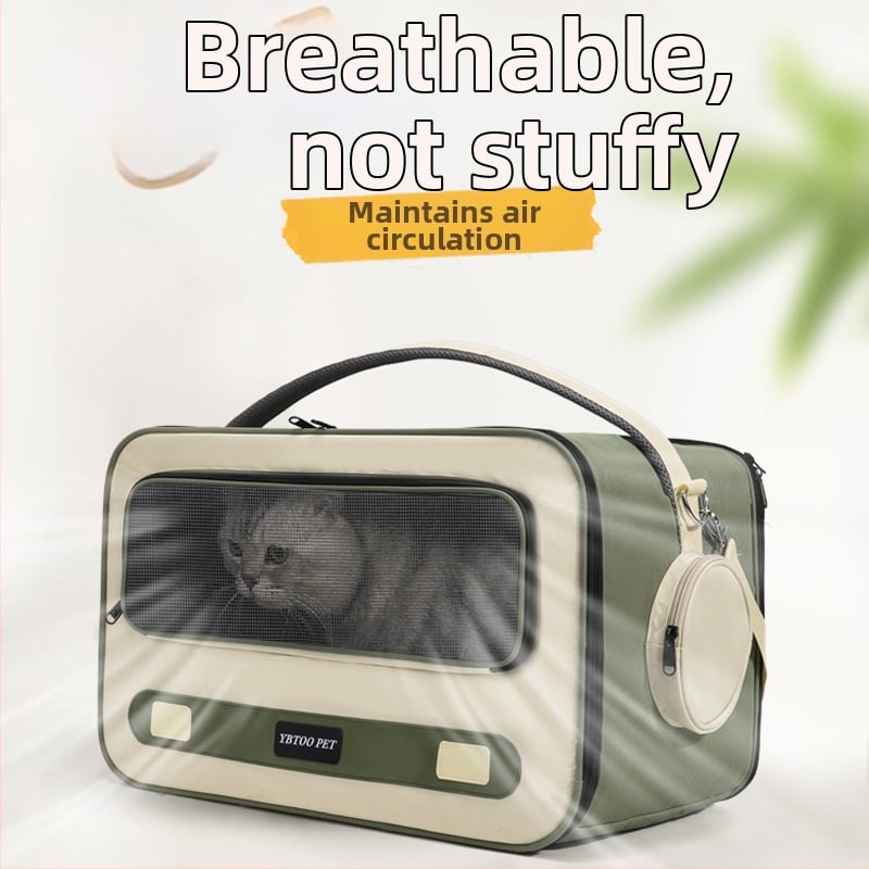 Háziállat szállító táska — hordozható, összecsukható, jól szellőző, nagy kapacitás; Anyag: Oxford; Kapacitás: 13 jin; Márka: YBtoopet