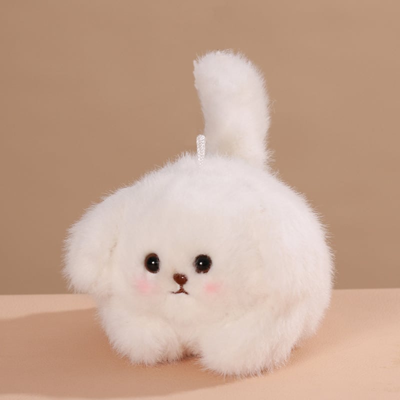 Lejier Плюшено кученце: подвижна опашка и звук, талисман за раница, полиестер с пълнеж PP памук