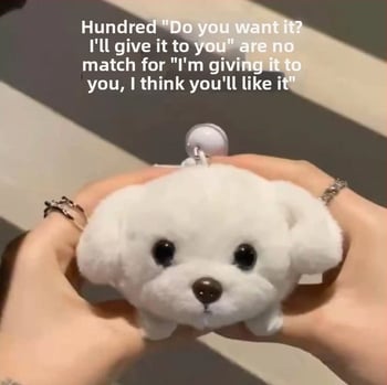 Плюшена кучешка кукла - къса плюшена козина, пълнеж PP памук, полиестерно влакно, за възраст 14+