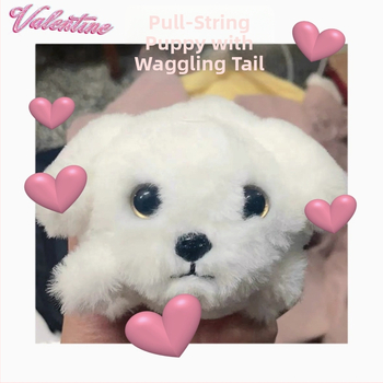 Плюшена кучешка кукла - къса плюшена козина, пълнеж PP памук, полиестерно влакно, за възраст 14+