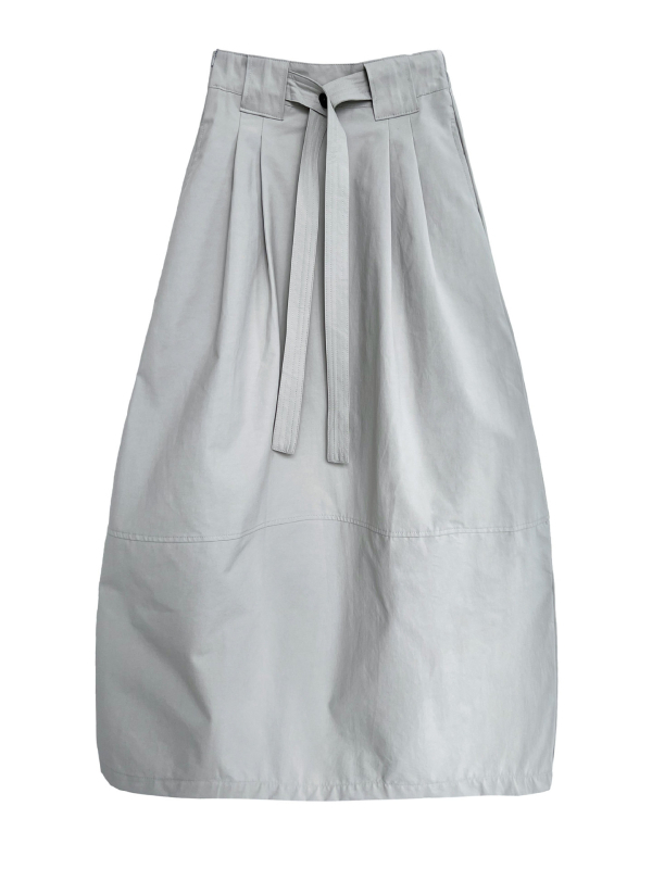 Lantern suknja srednje duljine, japansko-korejski ležerni stil, pamuk-nylon smjesa (50-70% pamuka, 30-50% najlona), tkanina s naborkama