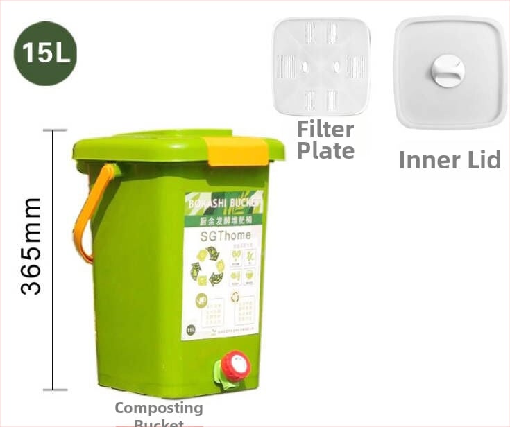 Manxiu Plastična kanta za kompost Bokashi s EM bakterijama