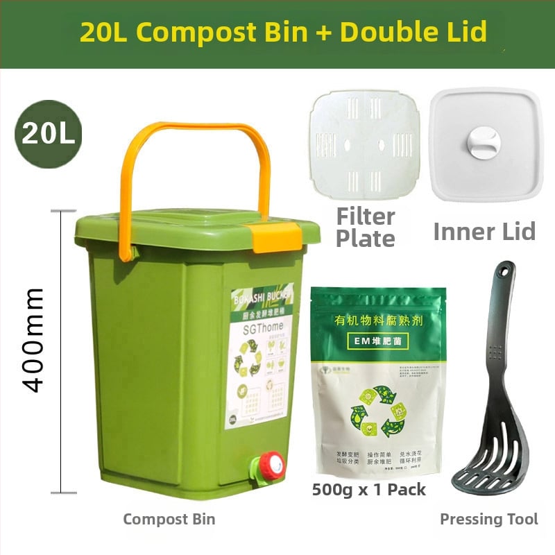 Manxiu Plastična kanta za kompost Bokashi s EM bakterijama