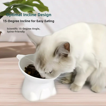 Plastová miska na kŕmenie a vodu pre domáce zvieratá s proti prevráteniu, vysokými nohami a ochranou krku, pre mačky a psy