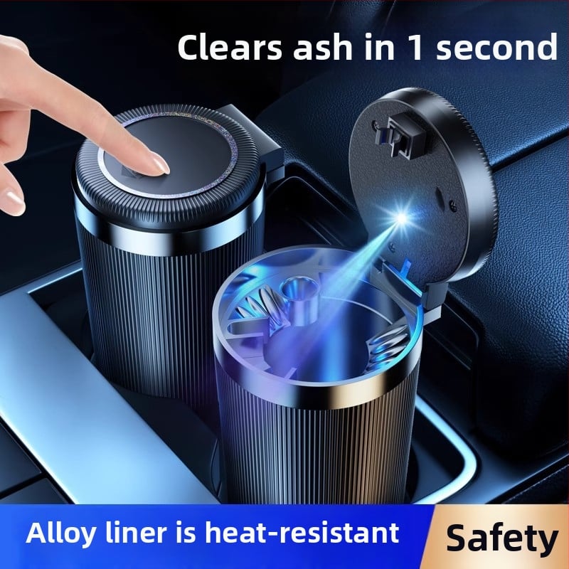 Τασάκι αυτοκινήτου με καπάκι, δημιουργικό πολυλειτουργικό αυτόματο σχέδιο (Υλικό: Πλαστικό; Μοντέλο: Car ashtray; Βάρος: 120 g; Κατάλληλο για αυτοκίνητα)