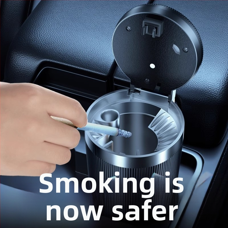Τασάκι αυτοκινήτου με καπάκι, δημιουργικό πολυλειτουργικό αυτόματο σχέδιο (Υλικό: Πλαστικό; Μοντέλο: Car ashtray; Βάρος: 120 g; Κατάλληλο για αυτοκίνητα)