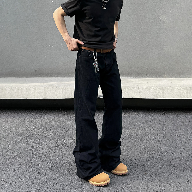 Bootcut traperice s krojem scimitar i micro-flare, srednji struk, pamuk-poliester mješavina