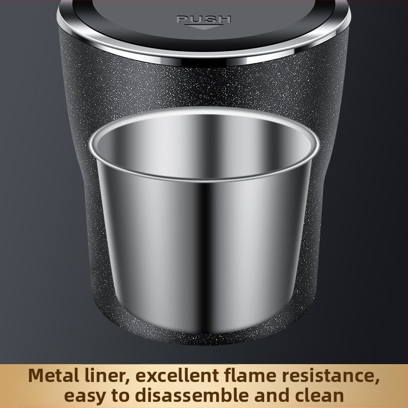 Τασάκι αυτοκινήτου με LED φωτισμό, πολυλειτουργικός εσωτερικός αξεσουάρ, κατασκευή από μέταλλο και πλαστικό, 173 g