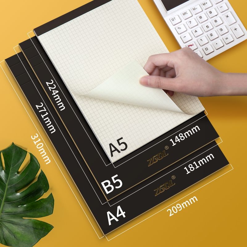 Bilježnica s ljepilnim povezom, PVC papir, 75 g/m², 1–50 stranica, kreativni stil