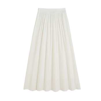 Hanfu unutarnja petticoat, Milk Silk/Poliester smjesa, midi duljina, stil vila suknje, visoka elastičnost