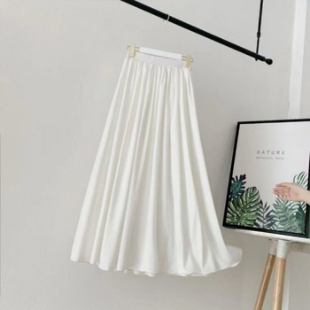 Hanfu unutarnja petticoat, Milk Silk/Poliester smjesa, midi duljina, stil vila suknje, visoka elastičnost