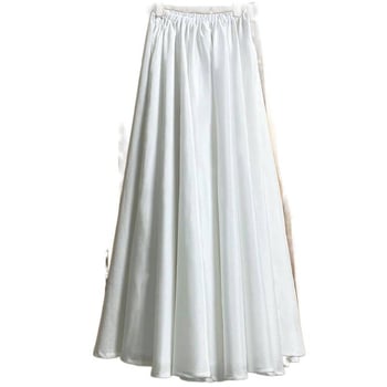 Hanfu unutarnja petticoat, Milk Silk/Poliester smjesa, midi duljina, stil vila suknje, visoka elastičnost