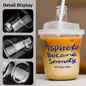 Μονόχρηστο ποτήρι PET σε σχήμα U για γάλα τσάι και κοκτέιλ - χωρητικότητα κάτω από 100 ml, εκτύπωση λογοτύπου