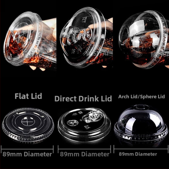 Μονόχρηστο ποτήρι PET σε σχήμα U για γάλα τσάι και κοκτέιλ - χωρητικότητα κάτω από 100 ml, εκτύπωση λογοτύπου