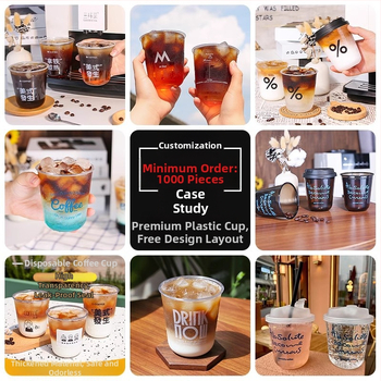 Μονόχρηστο ποτήρι PET σε σχήμα U για γάλα τσάι και κοκτέιλ - χωρητικότητα κάτω από 100 ml, εκτύπωση λογοτύπου