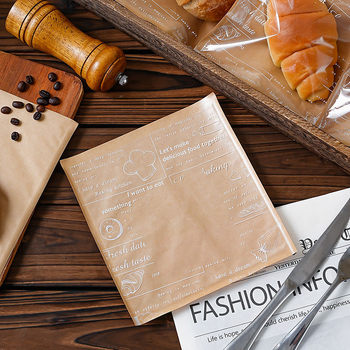 Jednokratna vrećica za kruh od Kraft papira, otporna na ulje i masnoće, prilagodljivo pakiranje, otprilike 100 komada po pakiranju, složena izrada