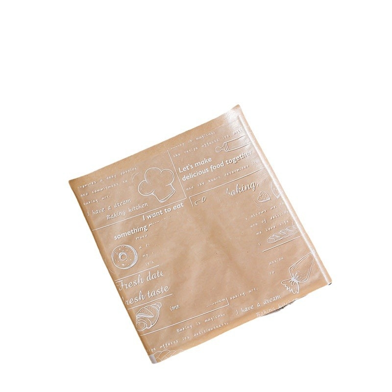 Jednokratna vrećica za kruh od Kraft papira, otporna na ulje i masnoće, prilagodljivo pakiranje, otprilike 100 komada po pakiranju, složena izrada