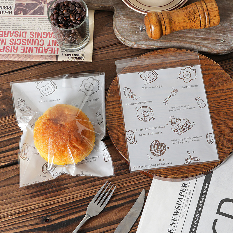 Jednokratna vrećica za kruh od Kraft papira, otporna na ulje i masnoće, prilagodljivo pakiranje, otprilike 100 komada po pakiranju, složena izrada