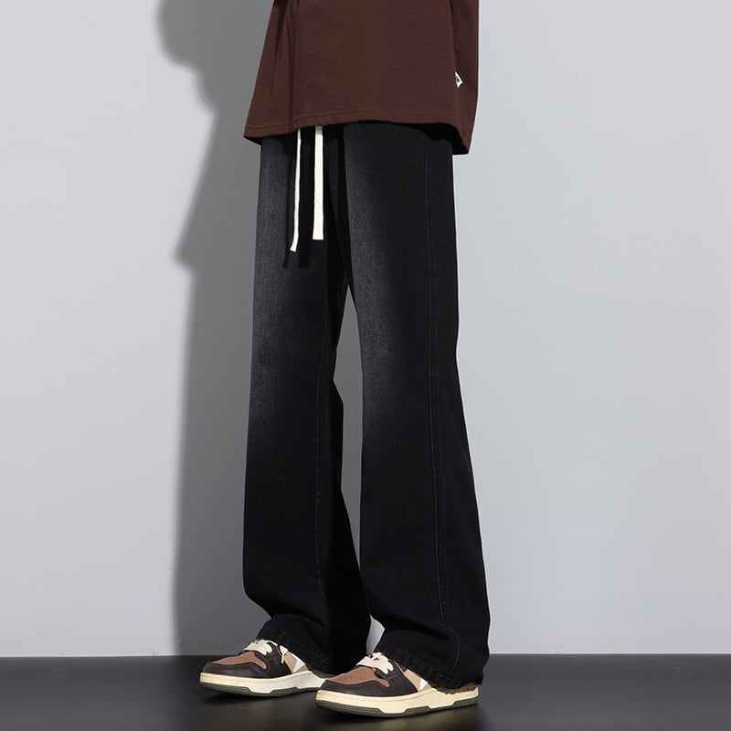 Muške traperice od denima, ravni kroj, srednje visok pas, zip, mikroelastične, pamuk 68,3%