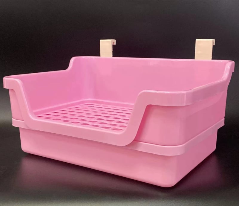 Dvostruko odvojena toalet za zeca s velikim unutarnjim prostorom, zaštita od prskanja i prevrnuća; Materijal: Drugo; Nije uvezeno; Kategorija: gnijezdo za kućne ljubimce