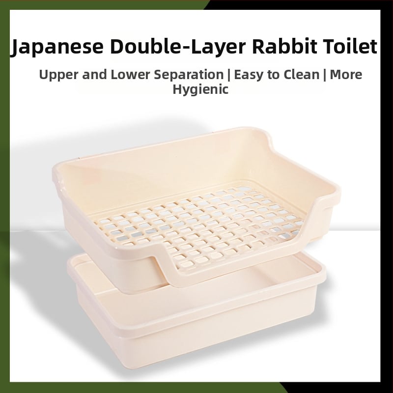 Dvostruko odvojena toalet za zeca s velikim unutarnjim prostorom, zaštita od prskanja i prevrnuća; Materijal: Drugo; Nije uvezeno; Kategorija: gnijezdo za kućne ljubimce