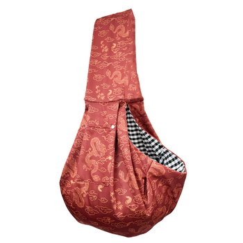 Чанта за разходки на домашни любимци през едно рамо, мотив Дракон и Феникс, полиестер, капацитет 7,5 кг