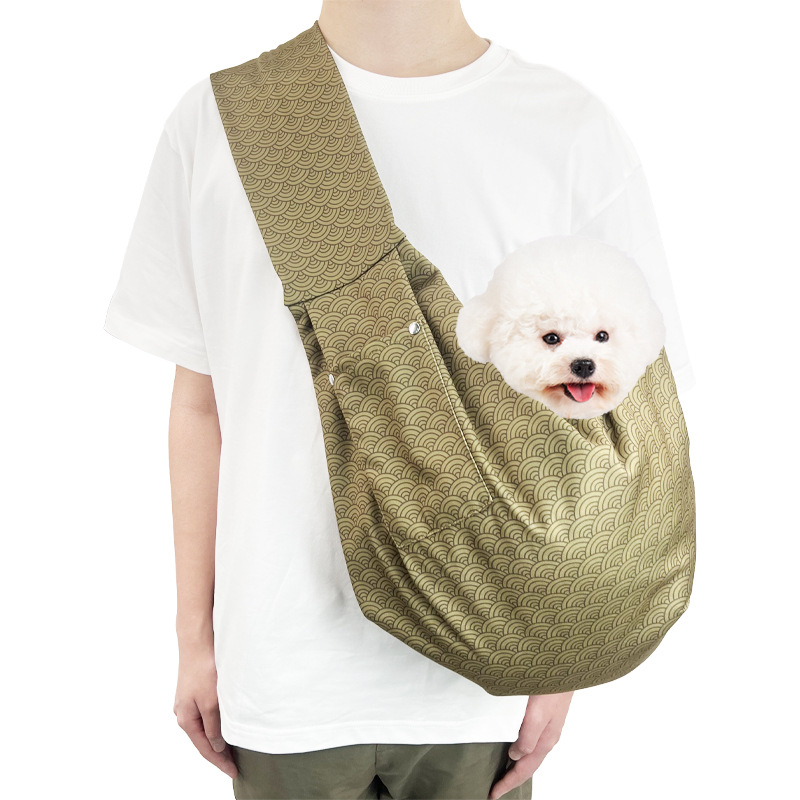 Чанта за разходки на домашни любимци през едно рамо, мотив Дракон и Феникс, полиестер, капацитет 7,5 кг