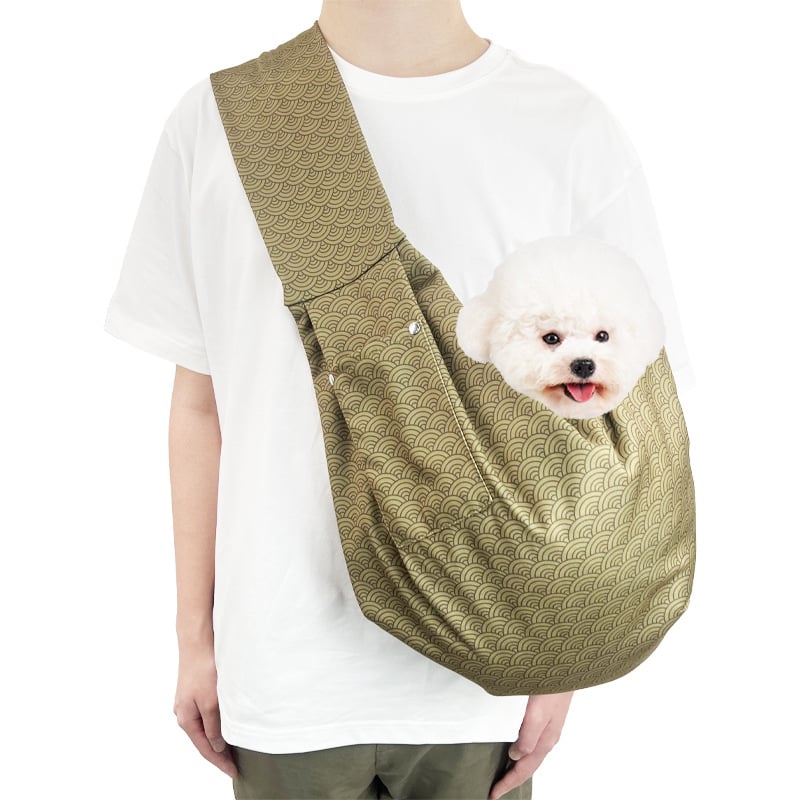 Чанта за разходки на домашни любимци през едно рамо, мотив Дракон и Феникс, полиестер, капацитет 7,5 кг