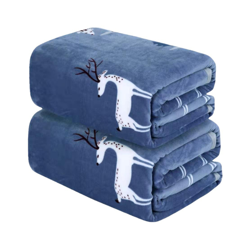 Buckwheat фланелено одеяло, полиестерно влакно, 300–499 г, геометричен модел, четири сезона