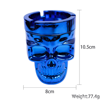 Τασάκι αυτοκινήτου με μορφή κεφαλής φάντασματος, φωτεινό ηλεκτροπλακωμένο πλαστικό, μοντέλο 042EA, Eden, βάρος 77 g, για αυτοκίνητο και οικιακή χρήση